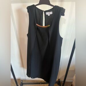 Black Sleeveless Shift Dress from Italy